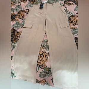 Guess Megan Satin Cargo pants beige satin  xs